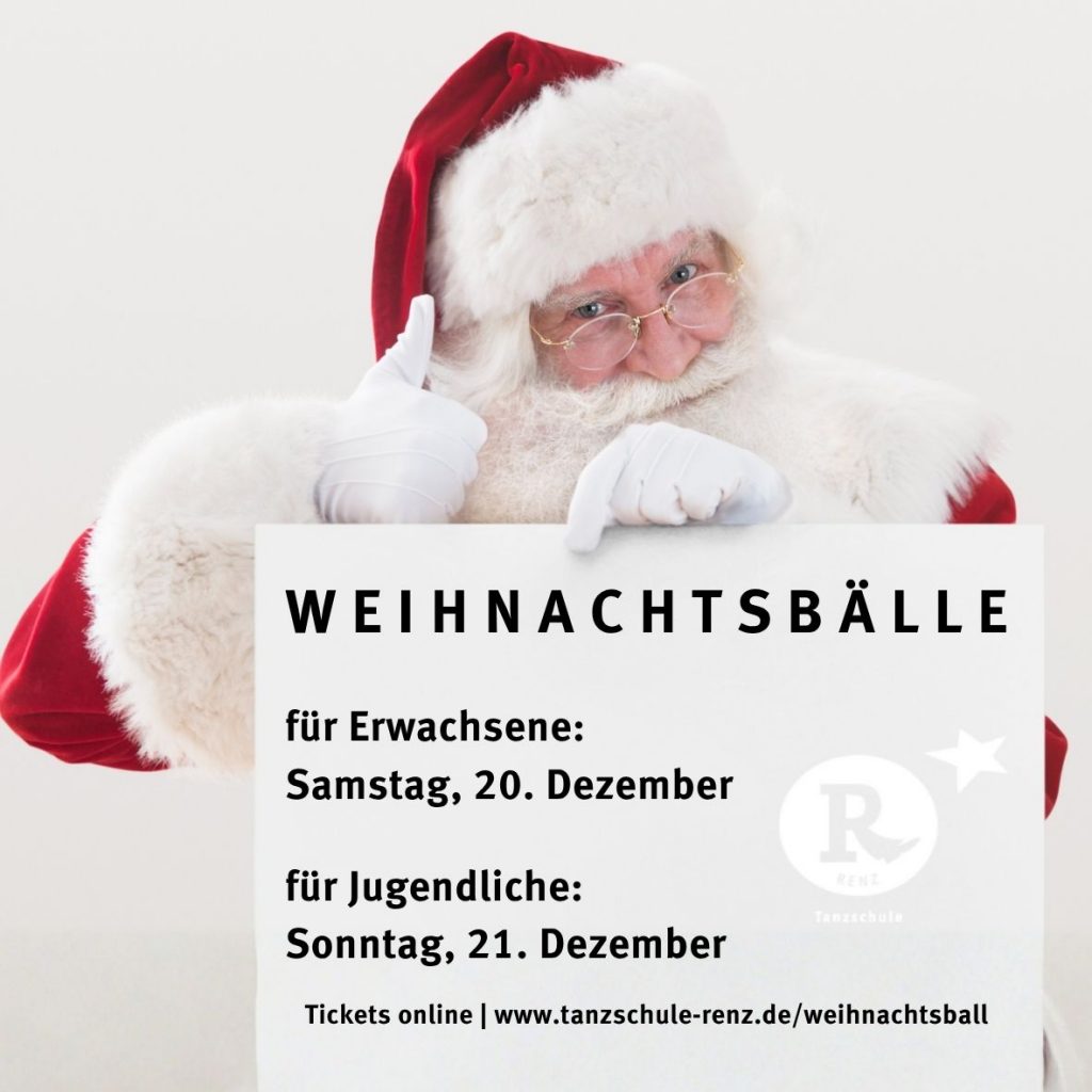 Weihnachtsmann mit Schild