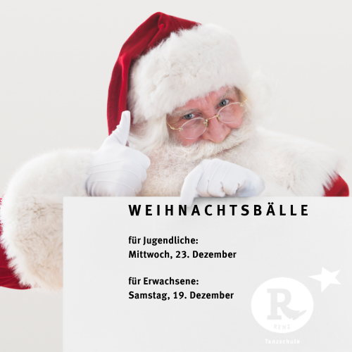 Weihnachtsmann mit Schild Terminen